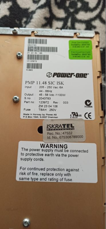 Блок живлення Power-One PMP 11.48 sic 48 В, потужність 1100 Вт