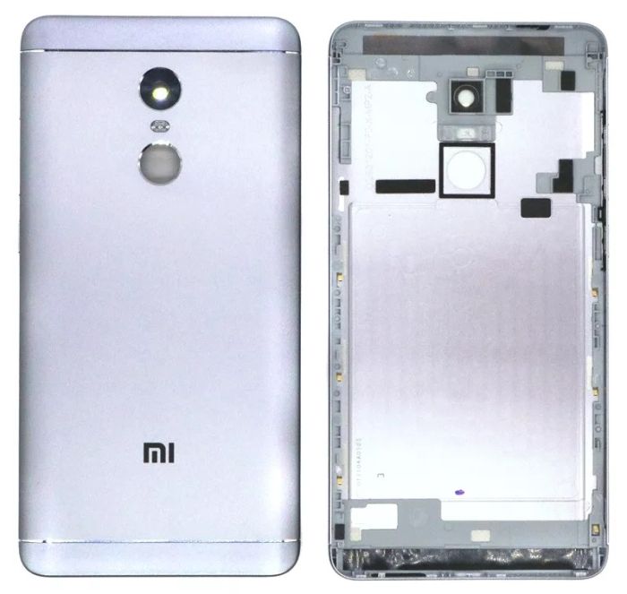 Задня кришка батареї Xiaomi Redmi Note 4, Redmi Note 4X, сірий колір, Original з бічними кнопк