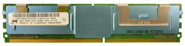Оперативна пам'ять Micron 4 ГБ 2Rx4 PC2-5300F MT36HTF51272FY-667G1N8 DDR2 - 667 МГц FBDIMM ECC